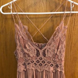 free people dress with lace top.